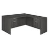 Regency Regency Legacy 71 x 35 in. L Desk with Double Pedestal Drawer Unit- Ash Grey LLD7135AG